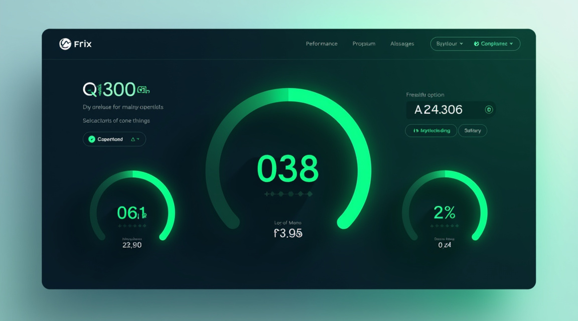Painel de métricas de performance de um site com indicadores em verde